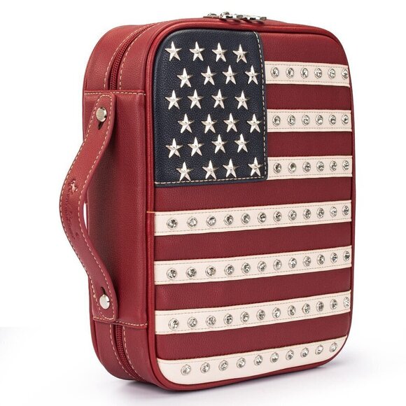 Montana West Accessories - Red Montana West American Patriotic Patriot Collection Bible Cover